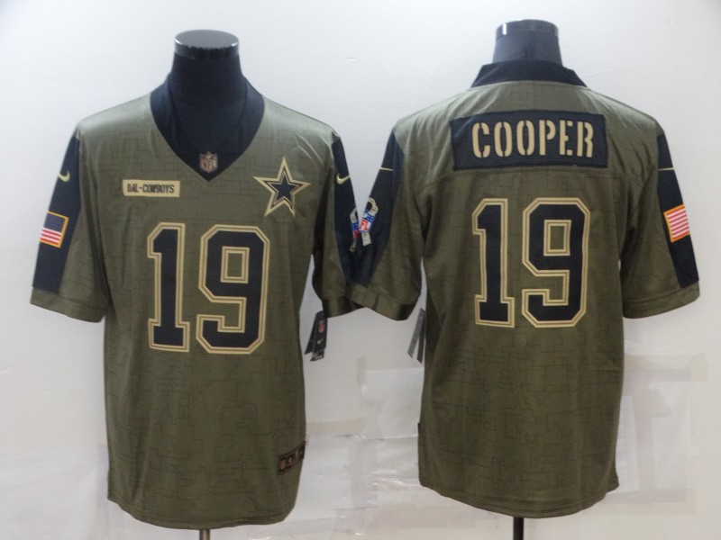 Men's Dallas Cowboys Amari Cooper #19 Brown Jersey